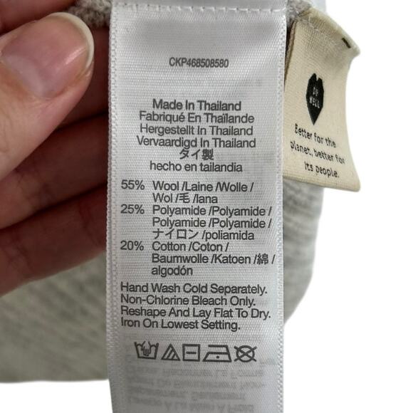 Madewell Heather Cloud Hallowell Turtleneck Wool Blend Sweater Tank Womens XS - Picture 4 of 6